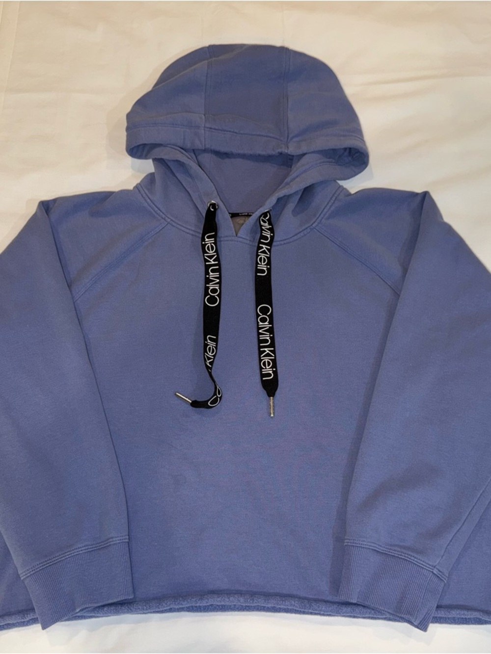 Calvin Klein Women’s Purple Cropped Hooded Sweatshirt XL